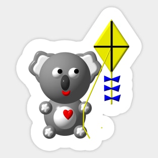 Cute Koala with a Kite Sticker